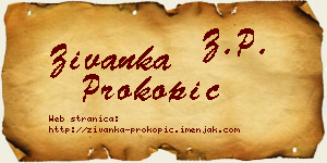 Živanka Prokopić vizit kartica